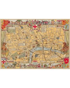 County of London Map Wrapping Paper